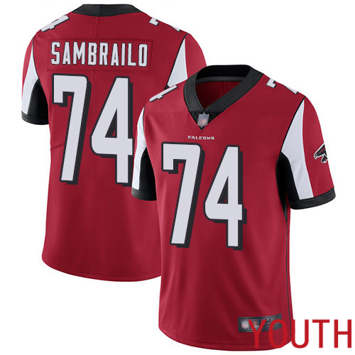 Atlanta Falcons Limited Red Youth Ty Sambrailo Home Jersey NFL Football 74 Vapor Untouchable